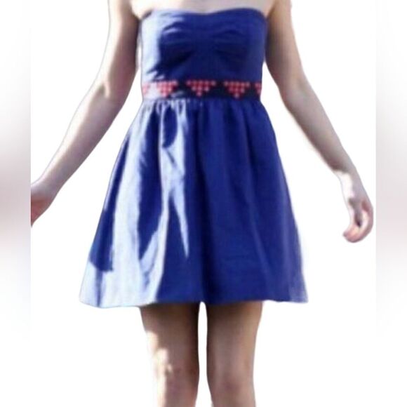 Anthropologie Floreat strapless mini dress, blue size 4 - Picture 12 of 12